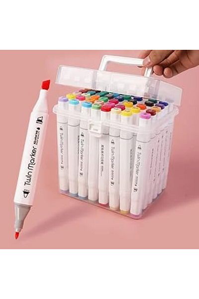 DENİZ Double Sided Marker Pen Kit, Professional Boxed Felted Pen Kit, Paint Marker in Various Colors