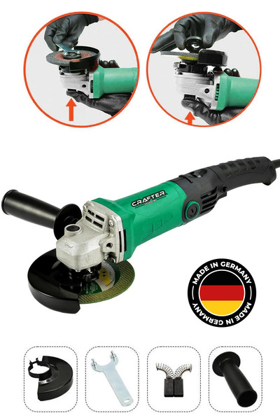 CRAFTERTOOLS Germany Profesyonel 1200W Bakır Sargı 125 Mm  Devir Ayarlı Spira...
