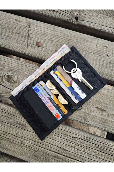 JANJAN Unisex Wallet - Velcro, Zipper, Key Chain and Coin Compartment