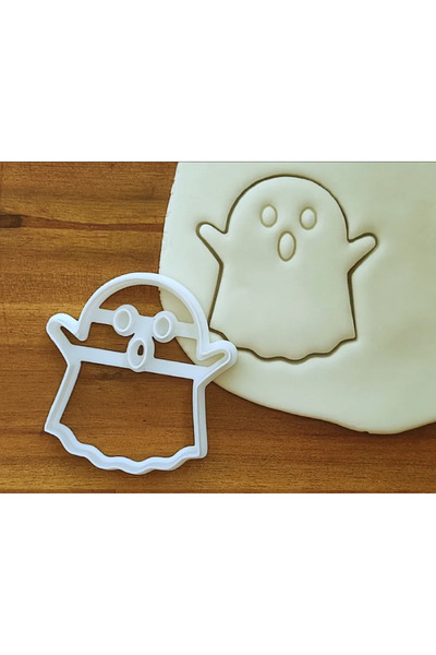 Flexilab Ghost Shaped Plastic Cookie Mold - Fun Design for Halloween!