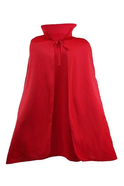 CEKAVE Red Colored Collar Cloak 120 Cm