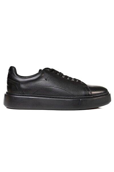 Greyder 75162 Erkek Siyah Hakiki Deri Sneaker Ayakkabı