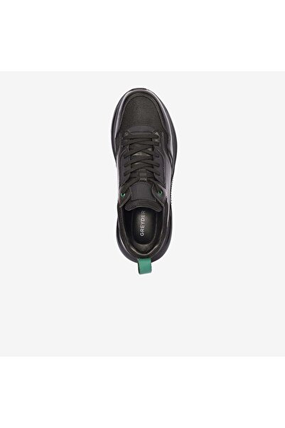 Greyder 64648 Erkek Siyah Hakiki Deri Sneaker Ayakkabı