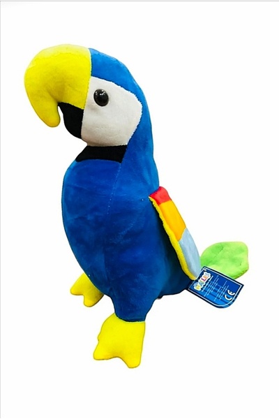 Şeker Adası Peluş Oyuncak Mavi Papağan Kuş 30 cm