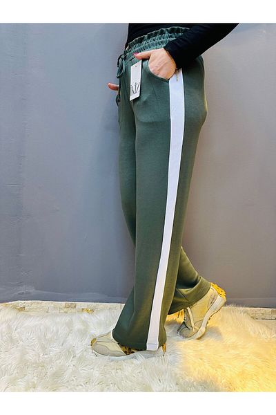 İkra Life Kids Pantaloni de trening cu picioare largi din țesătură modal Lycra cu garnitură laterală