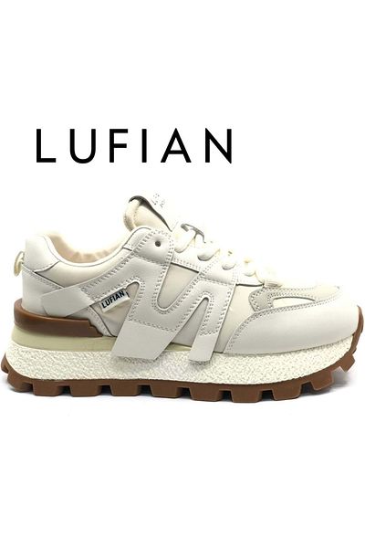 Lufian 121230019 Emily Sneaker Pantofi sport din piele unisex alb