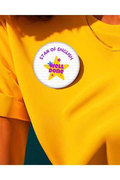 BadgeWorld Öğrenci Motivasyon Star Of English Rozet 10 Adet