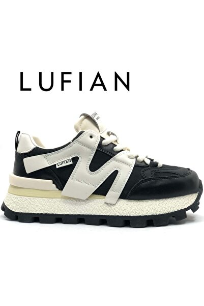 Lufian 121230019 Emily Sneaker Unisex Δερμάτινα Αθλητικά Παπούτσια Μαύρα