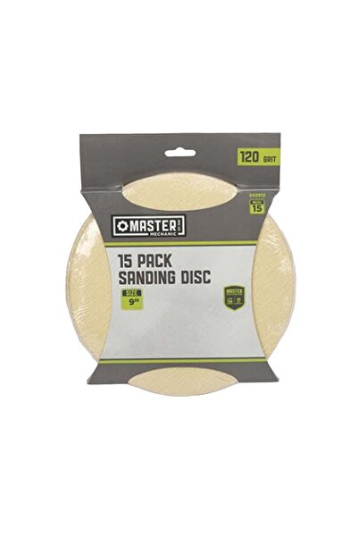 MASTER MECHANIC Drywall Sanding Sheets, 120-Grit, 9 In., 15-Pack, Pre-Cut for...