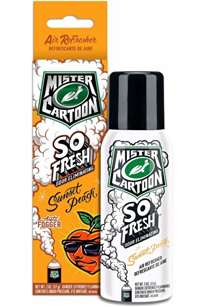 Turtle Wax معطر جو برائحة الخوخ من X Mister Cartoon Sunset Peach Odor Fogger ...