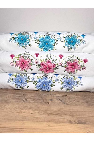 Peacock 3-Piece Three-Dimensional Hand & Face Towels 50 X 90 (2600Gr)