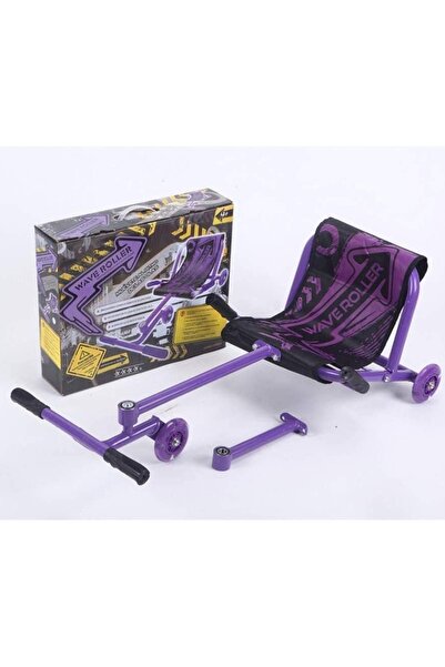 Generic Twister Scooter with 3 wheels and comfortable seat for children and adults, purple/black color
