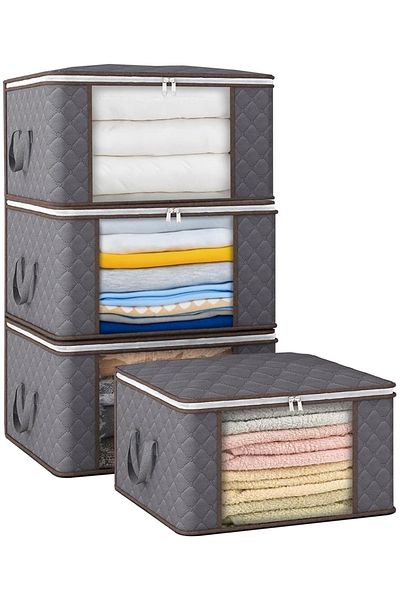 Generic Large storage bag set of 4 pieces, foldable clothing boxes