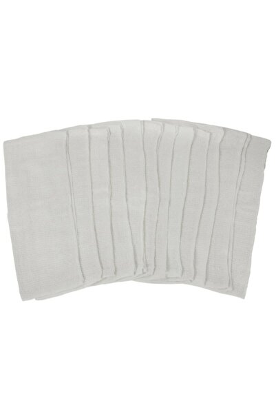 HOPKINS Terry Towels, 12-Count White Cotton Terry Cloths, Absorbent Terry-Wea...