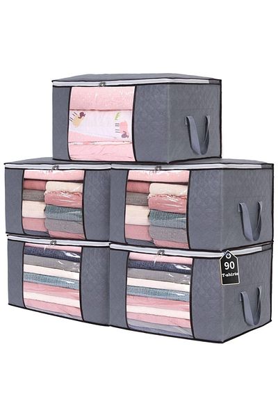 Primo Plus Large storage bag set of 5 pieces, foldable clothing boxes