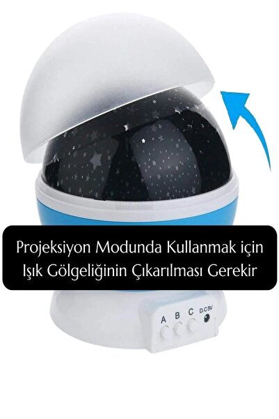 Kenko Starmaster Gece Lambası | Yıldız Işıkları Gökyüzü Projeksiyonu | Yıldızlı Masa Lambası Mavi