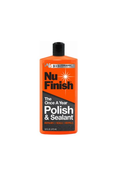nu finish Once a Year Car Polish and Sealant, 16 fl oz, 3-in-1 Ceramic Techno...