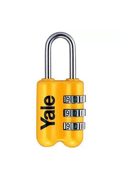 Yale Travel padlock 23mm Steel Yellow