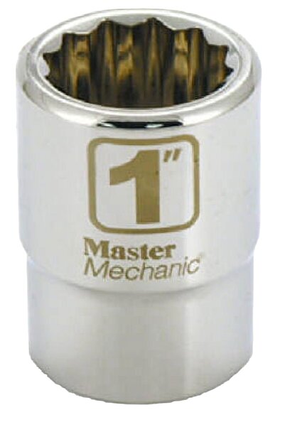 MASTER MECHANIC 3/4 بوصة درايف 1 إن.إن. مقبس ضيق ذو 12 نقطة من نوع SAE، مصنوع...
