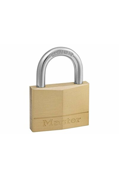 Master Lock قفل نحاسي صلب بطول 50 مم، 5 دبابيس - قفل بمفتاح للبوابات والمستود...