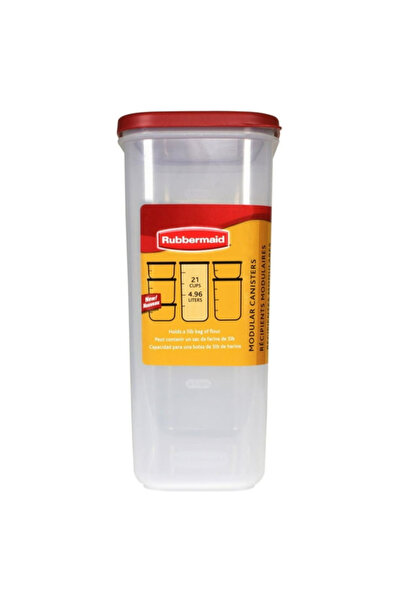 RUBBERMAID حاوية تخزين طعام مع غطاء وعلبة قابلة للتعديل، سعة 21 كوبًا