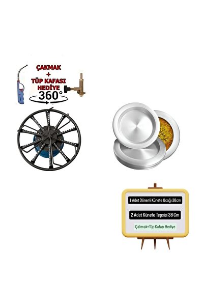 Metler Döner Başlıklı Künefe Ocağı 38Cm +2 Adet Künefe Tepsisi38 Cm Künefe - ...