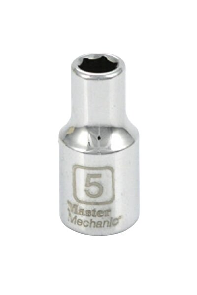 MASTER MECHANIC 5mm 1/4" Drive 6-Point Socket, Chrome Vanadium Steel, metric ...