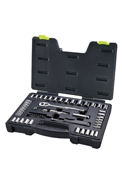 MASTER MECHANIC مجموعة أدوات ميكانيكية من 54 قطعة، بنظام SAE ومتري، مقاس 1/4 ...