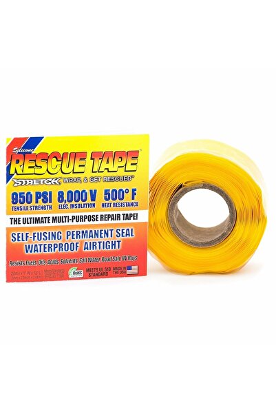 Rescue Tape شريط سيليكون ذاتي الالتصاق للإصلاح، مانع للتسرب ومقاوم للماء، أصف...