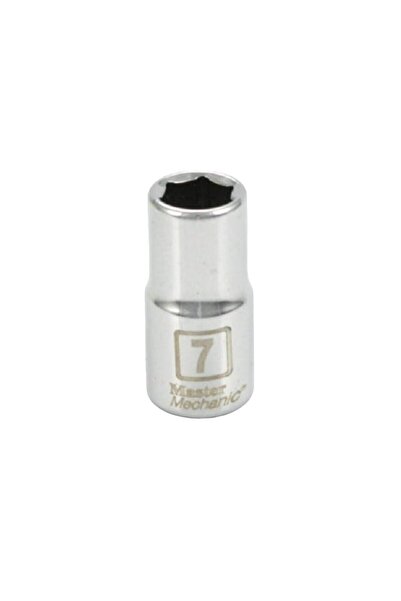 MASTER MECHANIC 1/4" Drive 7mm 6-Point Chrome Vanadium Socket - Metric Hand Tool