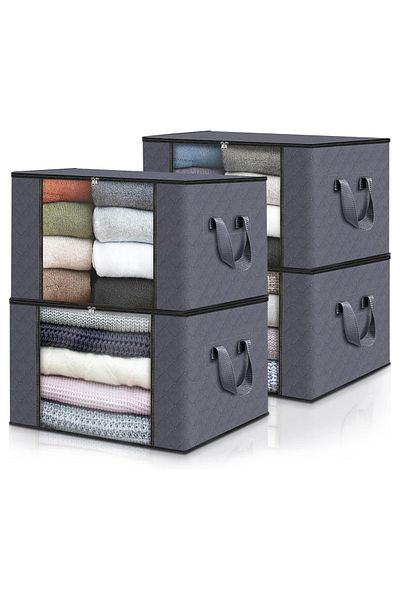 Generic Large storage bag set of 4 pieces, foldable clothing boxes