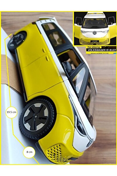 OYUNCAKSAHİLİ Volkswagen ID Buzz 2023 Model 1:24 Ölçek Metal Araba Koleksiyon Demir Minibüs