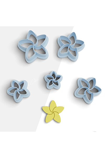 brocutters بوليمر بنمط زهرة بلوميريا - قالب أقراط مقاس 5 مع قطع مجوهرات، رقم:...