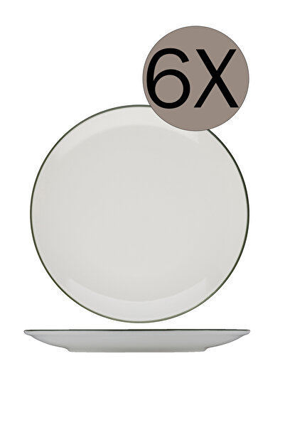 İD FİNE ID FINE Modest Green Lona Düz Tabak 19 cm 6'lı Takım 16001-111019