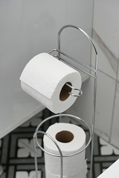 EMA HOME Suport pentru hârtie igienică din inox cu rezerve - Design modern din inox cromat