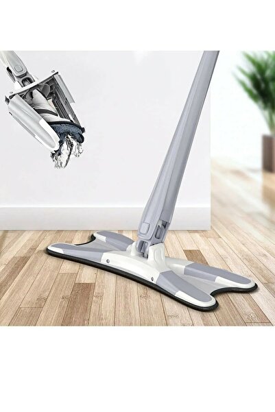 Qerhome 360 Derece Dönebilen Kendinden Sıkmalı X Mop Toplam 2 Bezli