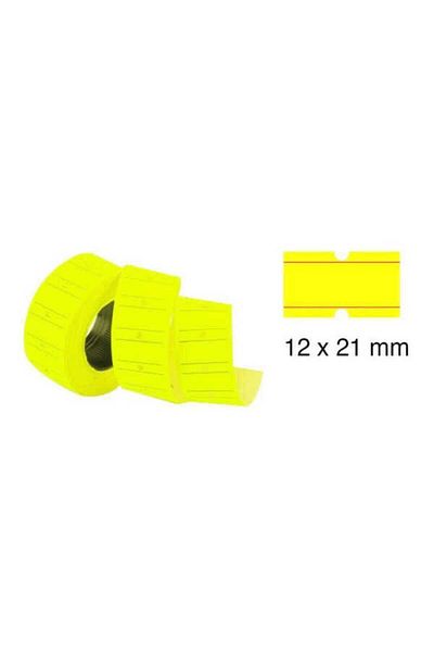 Tanex Tanks Label with Yellow Stripes - 800Pcs, 12X21Mm, 1 Piece