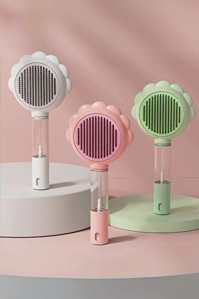 BEYZANA Çift Fonksiyonlu Sprey Hazneli Basmalı Telli Su Hayvan Fırçası