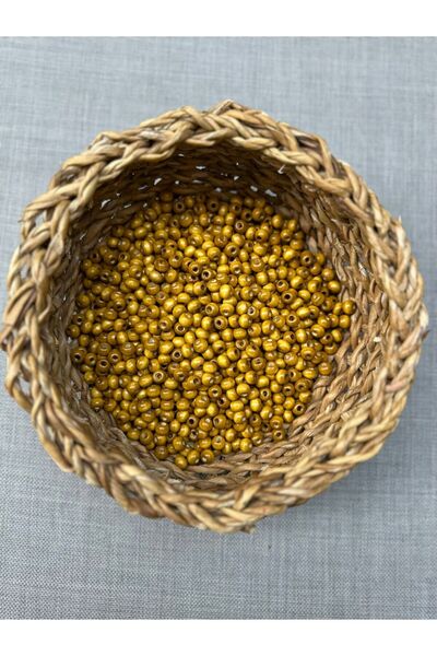 Yumuşakkeçe 100 g mărgele din lemn lustruit de 8 mm – mărgele naturale și str...