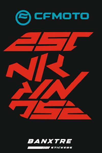 Banxtre حزمة ملصقات 2019-2022 سنة لـ CFMOTO NK250 - أصلية (4 قطع)
