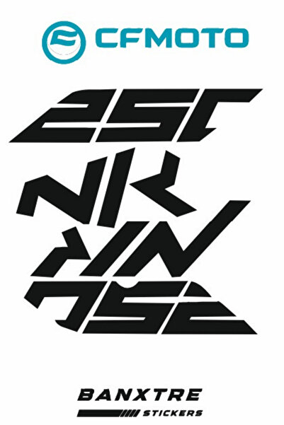Banxtre CFMOTO NK250 için Orijinal Sticker Pack Yıl 2019-2022 Serisi (4 Parça)
