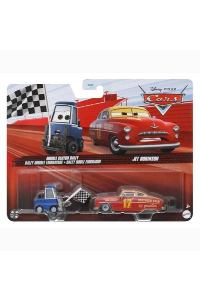DİSNEY CARS Disney Cars Ikili Karakter Araçlar Double Clutch Daley-Jet Robinson DXV99 / HTX17