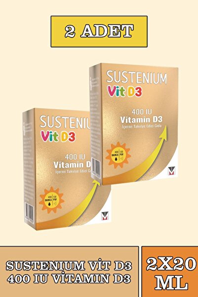 Sustenium Vitamin D3 400 IU Sprey 20 ml 2 Adet