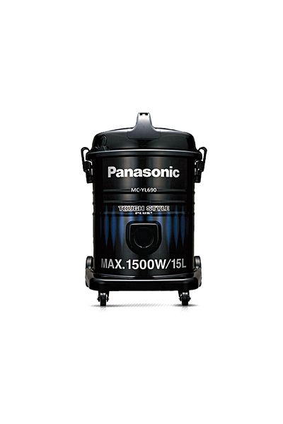 PANASONIC drum vacuum cleaner, 15 liter capacity, 1500 watts, black/blue