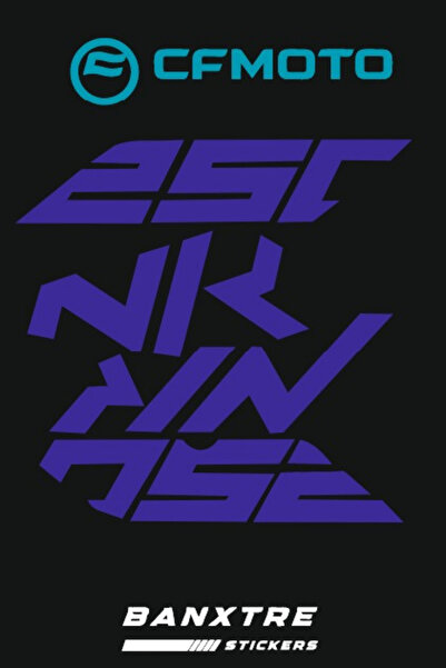 Banxtre حزمة ملصقات 2019-2022 سنة لـ CFMOTO NK250 - أصلية (4 قطع)