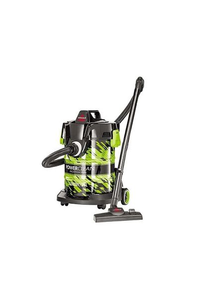 Bissell PowerClean Vacuum Cleaner, Wet and Dry, 21 Liters, 1500 Watts, Black / Green2026E