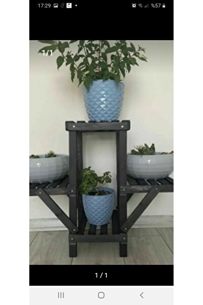 MarangozDede Ahşap Saksılık Saksı Standı Çiçeklik