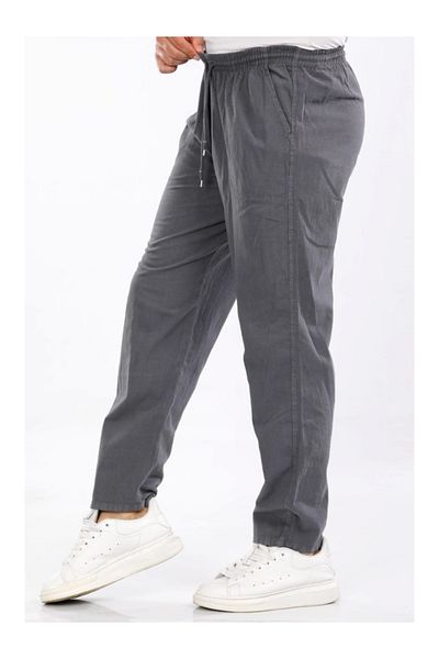 LUSSOLİFE Men's 100% Natural Fabric Linen Look Bottom