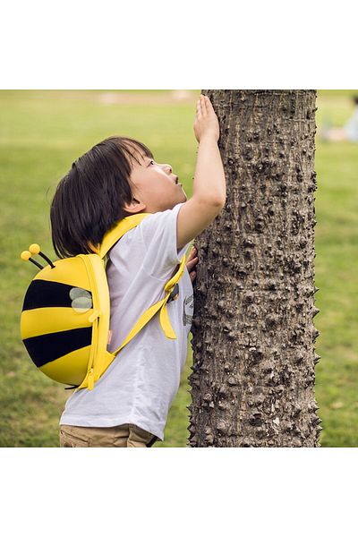 Supercute Kids Backpack 3D Bee Yellow Toddler Travel Backpack, Pre-school Backpack Suitable for 2-6 Children