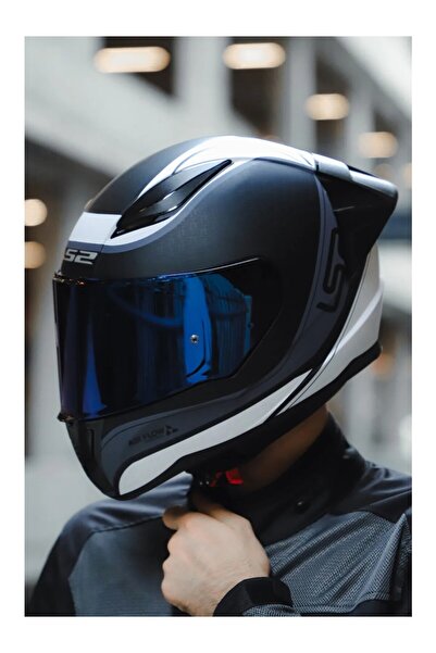 LS2 RAPID 2 RACE DEEPER FULLFACE MOTOSİKLET KASKI (1 MAVİ 1 ŞEFFAF VİZÖR)